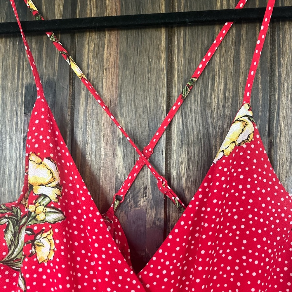 Socialite Floral polka dot jumpsuit - Size L - Picture 8 of 10